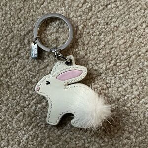 Coach Mink Bunny Keychain/Keyfob NWOT